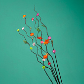  Интерьерный декор из бамбука, цветы пластик 200 см белый   7779960 