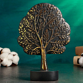  Фигурка декоративная Денежное дерево 16х5х17см, черный с позолотой 10801298 