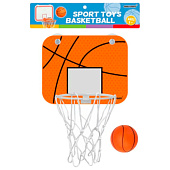  Игровой набор Баскетбол размер корзины 6х16х26см, d мяча 8см, 2283494 
