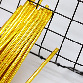  Трубочки одноразовые для напитков 25 шт. "Party go", golden (197 мм) 