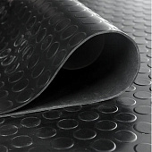  Покрытие противоскользящее Монетка 1.2м черный/резина 