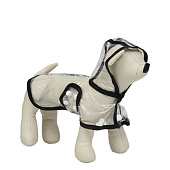  Дождевик для собак, размер XS (ДС 18, ОГ 25-30, ОШ 25 см), чёрный   9381227 