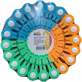  Прищепки бельевые, пластмассовые круг, 20шт/уп, цена за уп, 311377 Рыжий Кот 