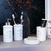  Стакан для зубных щеток Home металл белый 106910 Delphinium 