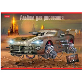  Альбом для рисования А4 16л скрепка Дизельпанк серия, 16А4В 