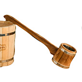  Черпак из липы "Добрыня", 0.5л, 54 см, нержавеющая вставка, с длинной ручкой, Термо 4846547 