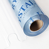 Клеенка CRYSTAL прозрачная 0,8мм толщина, 0,8мх20м Клеенка CRYSTAL прозрачная 0,8мм толщина, 0,8мх20м