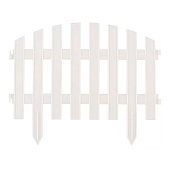  Забор декоративный "Винтаж", 28х300 см, белый, 65011 
