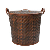  Корзина бельевая с крышкой "Фореста", 350х350х390, коричневый Shan-27 