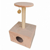  Когтеточка Дом квадратный, меховой, № 008 