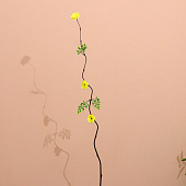  Интерьерный декор из бамбука, цветы пластик 200 см жёлтый   7779954 