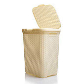  Корзина д/белья 60л с кр.(плетенка) "Артлайн" С499, 995106 Полимербыт 