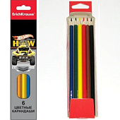  Карандаши цветные 6цв Erich Krause Hot Wheels Big foot (24/288) /43155/ 