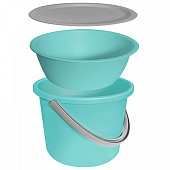  Набор Ведро с крышкой 10л, таз 4л HM-9811 Hausmann Peak 