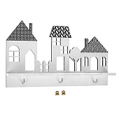  Ключница настенная с полкой Домики, 3956900 