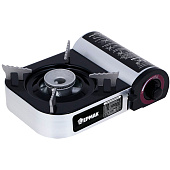  Плитка газовая ЕРМАК с цанговым захватом, переходник, кейс, алюминий, 25х20х7,7см 116-060 