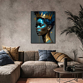  Репродукция картины «Этно арт II», 58/78, рама 20-010d   10391892 