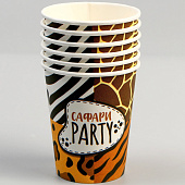 Набор посуды Сафари Party, салфетки 20 шт., стаканы 6 шт., тарелки 6 шт., 9623265 Набор посуды Сафари Party, салфетки 20 шт., стаканы 6 шт., тарелки 6 шт., 9623265