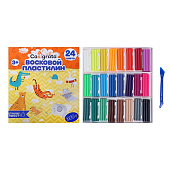  Пластилин мягкий восковой 24 цв. Calligrata, 360 г, 5386134 