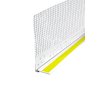 Профиль ПВХ примыкающий оконный с армирующей сеткой 9мм L2.4м /Лига Профиль ПВХ примыкающий оконный с армирующей сеткой 9мм L2.4м /Лига