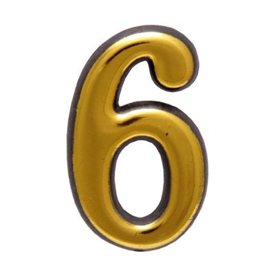 Номер дверной "6" (золото) пластик АЛЛЮР Номер дверной "6" (золото) пластик АЛЛЮР