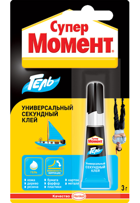 Клей Супер Момент гель на блист. -3гр Клей Супер Момент гель на блист. -3гр