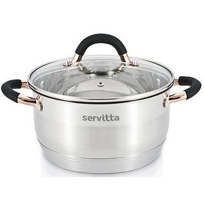 Кастрюля Servitta Nero rosa 3,3 л Sr0123 Кастрюля Servitta Nero rosa 3,3 л Sr0123