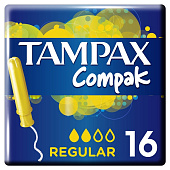 Тампоны TAMPAX Compak Regular Duo 16шт Тампоны TAMPAX Compak Regular Duo 16шт