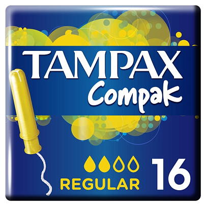 Тампоны TAMPAX Compak Regular Duo 16шт Тампоны TAMPAX Compak Regular Duo 16шт