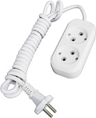  Удлинитель 2 гнезда, 2м без заземл. 10А IP20, ПВС 2х0.75 АБС-пластик UNIVersa Е-202 