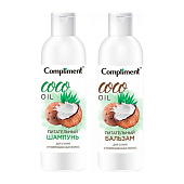 Подарочный набор Compliment Coco oil №2010-2 жен. (шамп 200+бальзам 200) Подарочный набор Compliment Coco oil №2010-2 жен. (шамп 200+бальзам 200)