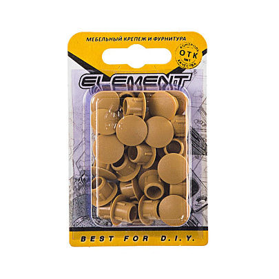  Заглушки декорат. 8мм бук (35 шт) "Element" 