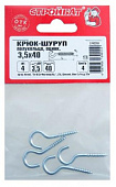 Крюк-полукольцо 3,5х40, 4шт Крюк-полукольцо 3,5х40, 4шт