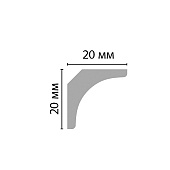 Плинтус потолочный ударопр D133 20х20х2000мм(110) /DECOMASTER Плинтус потолочный ударопр D133 20х20х2000мм(110) /DECOMASTER