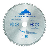  Диск пильный по дереву 255x32,30мм 80зуба Vertextools 