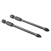  Биты PH2 90мм, хвостовик Е1/4", 2шт, Vertextools 