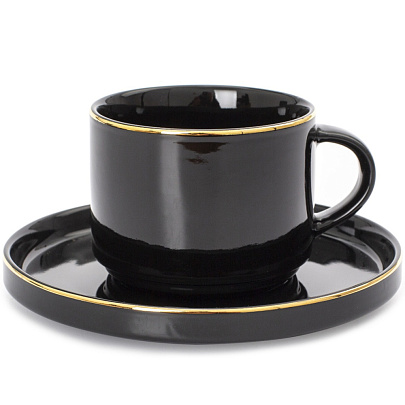  Чайная пара BLACK GOLD 200мл DM3015 