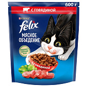 Сухой корм FELIX Мясное объедение Говядина 600г Сухой корм FELIX Мясное объедение Говядина 600г