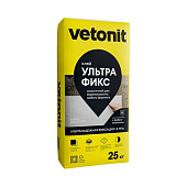 Клей эластичный для любых видов плитки Ультра Фикс C2TS1 (25кг) /Vetonit Клей эластичный для любых видов плитки Ультра Фикс C2TS1 (25кг) /Vetonit