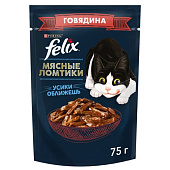 Влажный корм FELIX Мясные ломтики Говядина 75г Влажный корм FELIX Мясные ломтики Говядина 75г