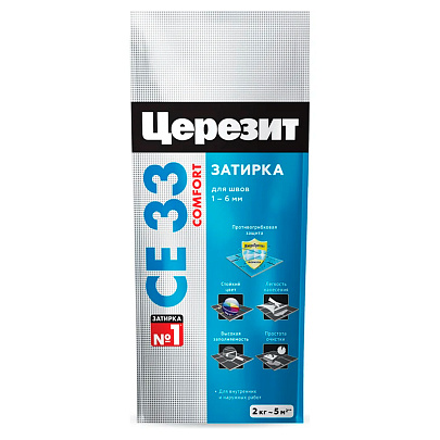 Затирка CE33 Comfort 01 белая (2кг) /Церезит Затирка CE33 Comfort 01 белая (2кг) /Церезит