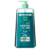  Шампунь Чистая Линия for men 3в1 Энергия и чистота Можжевельник и шалфей 1000мл 