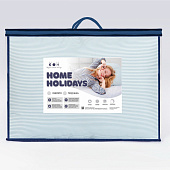 Одеяло 140х205 стеганое Home Holidays белый с голубой полоской, ОСВ_НН-1101у Одеяло 140х205 стеганое Home Holidays белый с голубой полоской, ОСВ_НН-1101у
