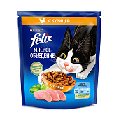 Сухой корм FELIX Мясное объедение Курица 200г Сухой корм FELIX Мясное объедение Курица 200г