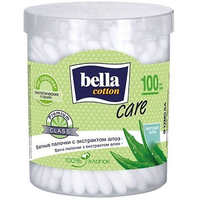 Ватные палочки Bella Алоэ банка 100шт Ватные палочки Bella Алоэ банка 100шт