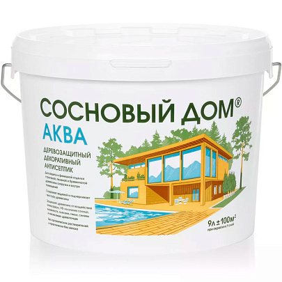 Антисептик СОСНОВЫЙ ДОМ АКВА бесцветный 9 л Антисептик СОСНОВЫЙ ДОМ АКВА бесцветный 9 л