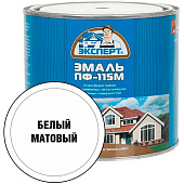  Эмаль ПФ-115 мат белая RAL 9003 Эксперт 0,4кг 