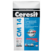 Клей для плитки, керамогранита CM14 C2T (5кг) /Церезит Клей для плитки, керамогранита CM14 C2T (5кг) /Церезит