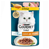 Влажный корм Гурмэ Перл для кошек СоусДеЛюкс Курица 75г Влажный корм Гурмэ Перл для кошек СоусДеЛюкс Курица 75г