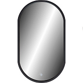  Зеркало с LED подсветкой Prime Black Led 450х800 в МДФ раме с бесконтактным сенсором Континент 